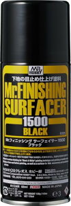 GSI クレオス(GSI Creos) Mr.フィニッシングサーフェイサー1500 スプレー ブラック 170ml ホビー用表面処理剤 送料無料