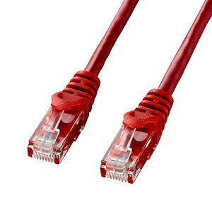 �T�����T�v���C CAT6LAN�P�[�u�� (15m) UTP 1Gbps/250MHz RJ45 �c���܂�h�~ ���b�h LA-Y6-15R ��������