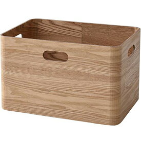 山善(YAMAZEN) 収納ボックス ナチュラル レギュラー 完成品 天然木(タモ材) 使用 TSB-1(NA) 送料無料