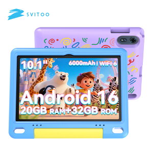�y�N�[�|�����p�Ŏ���13,980�~�`�z�L�b�Y�^�u���b�g Android 16 10�C���` Wi-Fi���f�� 20GBRAM 32GBROM 1TB�g���A���h���C�h16 tablet GMS�F�؍� Netflix YouTube�Ή� 2.4G&5GWifi BT5.3 6000mAh �������e ���� Svitoo P10 