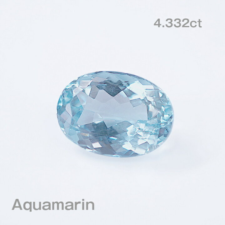 楽天市場】【4.332ct】 天然アクアマリンルース（裸石） オーバル 
