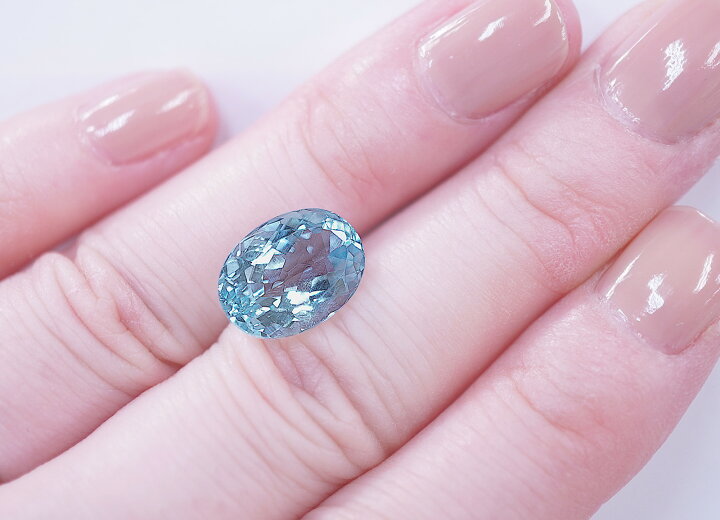 楽天市場】【4.332ct】 天然アクアマリンルース（裸石） オーバル 