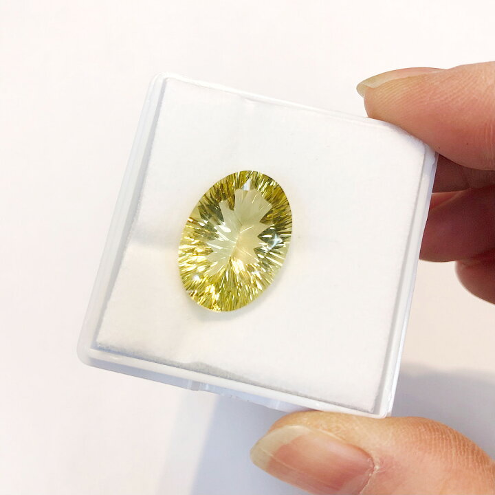 楽天市場】【10.24ct】レモンクォーツ ルース オーバルコンケーブ 