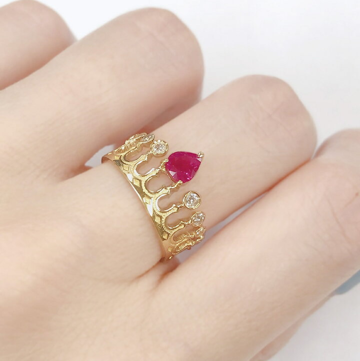 楽天市場】◇1点限定◇サイズ直し無料 【K18】 天然ルビー（0.57ct 
