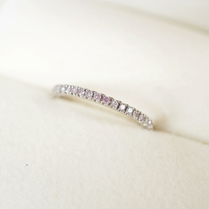 楽天市場】【Pt900】ピンクダイヤモンド 0.19ct ハーフエタニティ 