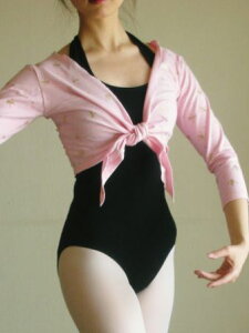 ラメミニ柄プリントカシュクール サイズ120のみ バレエレオタードに合わせて 子どもジュニアキッズサイズ レッスンお稽古に かわいい おしゃれ