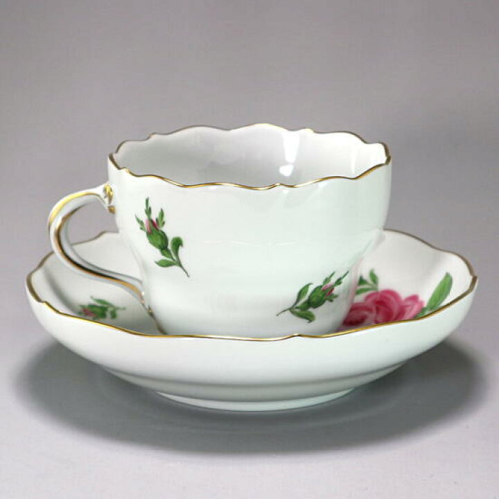 楽天市場】マイセン Meissen 一級品 ピンクローズ カップ＆ソーサー  