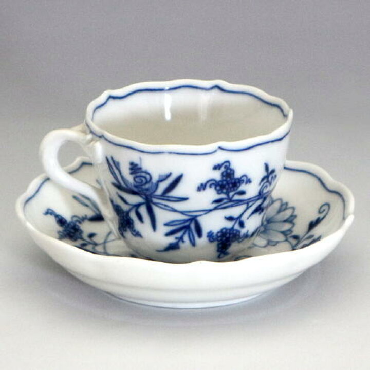 楽天市場】マイセン Meissen ブルーオニオン デミタスカップ＆ソーサー 