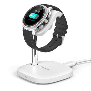 Galaxy Watch �[�d�� �X�^���h �M�����N�V�[�E�H�b�` �[�d�� �p�x�����\ �}�� �y�� Samsung Galaxy Watch 8/8 Classic/Ultra (2025)/7/Ultra/6/6 Classic/5/5 Pro/4/3/Active 2�Ή��ASwanScout 505S (�z���C�g) Galaxy Watch 9/Ultra 