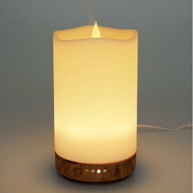 キャンドル アロマディフューザー ナチュラル ディフューザー 癒し LEDライト インテリア アロマキャンドル サリアベル おしゃれ 可愛い 木目【メーカー直送】