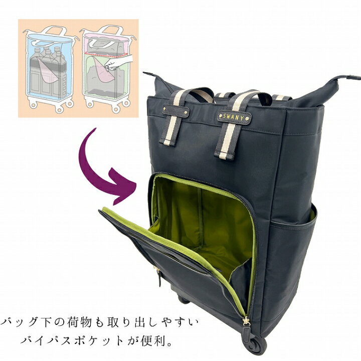 楽天市場】スワニー 座れる キャリーバッグ 公式 ポルド 座面付 L21 2 