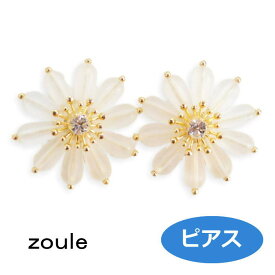 ゾーラ ピアス translucent flower ホワイト p191c-2z zoule qqpq