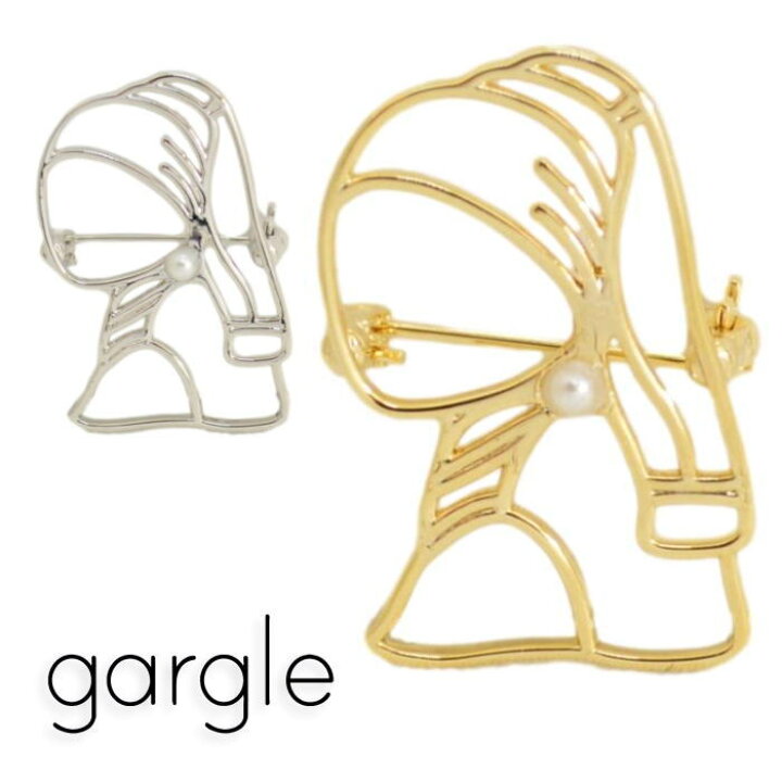 楽天市場】ブローチ gargle ガーグル メタル真珠の耳飾りの少女 