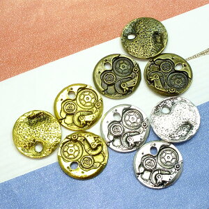 歯車・時計風パーツ・チャーム 3個入り【タイプ22】★メタルパーツ・デコパーツ【RCP】