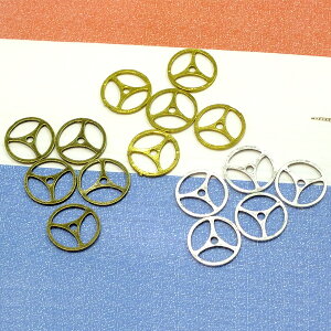 歯車・時計風パーツ・チャーム 5個入り【タイプ6】★メタルパーツ・デコパーツ【RCP】