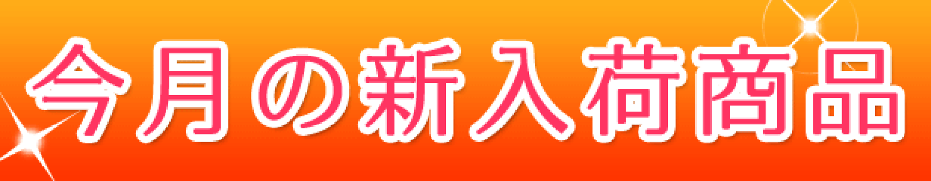 今月の新入荷商品