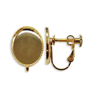 (★YDPE-2220)【高品質 2ペア販売】イヤリング土台 18×13mm空枠付き オーバル 3色展開 ゴールド シルバー ブラック 副資材 UV LED レジン 樹脂 粘土 七宝などの土台に ハンドメイド素材 材料