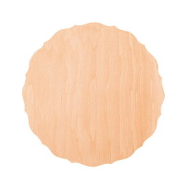 【ウッドベース・プラーク】 (bp00365) スカラッププラーク 小 デコパージュ トールペイント 木 土台 無塗装 白木 素材 カントリー クラフト 工作 木工 造形 デザイン ナチュラル　手作り 木製 DIY 楕円