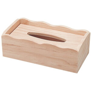 【ウッドベース・ボックス】 (bb00658) フリー ティッシュボックス デコパージュ トールペイント 木 土台 無塗装 白木 素材 カントリー クラフト 工作 木工 造形 デザイン ナチュラル 手作り