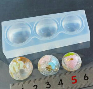 (sn225) シリコンモールド 立体 半球 20・18・16mmの3サイズ ドーム 立体 3D ドロップ ビー玉 シャボン玉 レジン 樹脂粘土での作成に 円 半丸 モールド 片面 中サイズ