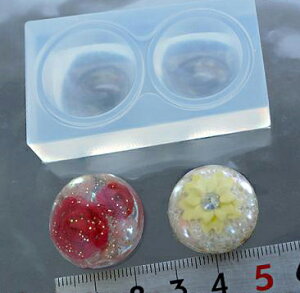 (sn325) シリコンモールド 立体 半球 特大サイズ 22・24mmの2サイズ 半球 ドーム 立体 3D ドロップ ビー玉 シャボン玉 レジン 樹脂粘土での作成に 球 半円 片面 大