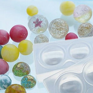 (sn125)シリコンモールド 球体 Sサイズ:14・12・10mmの3サイズ 半球 ドーム 立体 3D ドロップ ビー玉 シャボン玉 レジンや樹脂粘土での作成に