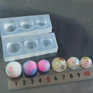 (sn425)シリコンモールド 球体 Mサイズ:20・18・16mm の3サイズ ボール 半球 ドーム 立体 3D ドロップ ビー玉 シャボン玉 レジンや樹脂粘土での作成に