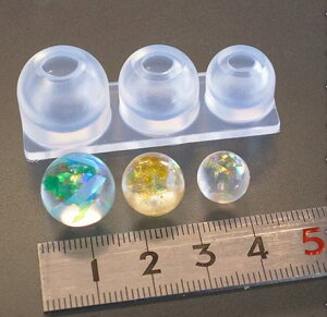 (sn795) シリコンモールド ビー玉 球体 ガラスボール Sサイズ 3サイズ レジン専用 立体 3D ボール UV レジン 粘土 などに
