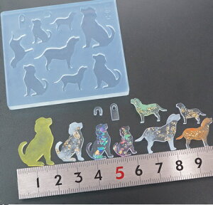 【送料無料】(sn226) シリコンモールド アニマルモチーフ ラブラドール レトリバー ドッグシルエット 犬 8サイズ いぬ イヌ ドッグ 顔 動物  アクセサリー ペンダントトップ キーホ