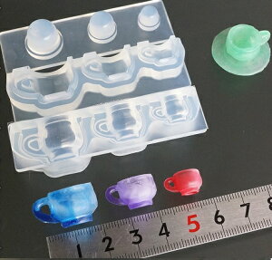 (sn456) シリコンモールド キッチン雑貨 コーヒーカップ コップ 食器 立体 3サイズ  モールド ミニチュア キッチン用品 キッチン UV レジン 粘土 などに