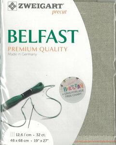 (kaz32-11)ツバイガルト 32カウント 色番号11 ベルファースト プリカット 刺繍布 刺しゅう布 ししゅう 生地 ドイツ製 ヨーロッパ製 刺繍用生地 ZWEIGART zweigart