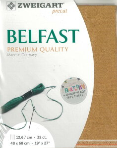 (kaz32-3131)ツバイガルト 32カウント 色番号3131 ベルファースト プリカット 刺繍布 刺しゅう布 ししゅう 生地 ドイツ製 ヨーロッパ製 刺繍用生地 ZWEIGART zweigart