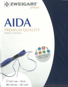 (kaz14-589)ツバイガルト 14カウント 色番号589 シュテルンアイーダ プリカット 刺繍布 刺しゅう布 ししゅう 生地 ドイツ製 ヨーロッパ製 刺繍用生地 ZWEIGART zweigart
