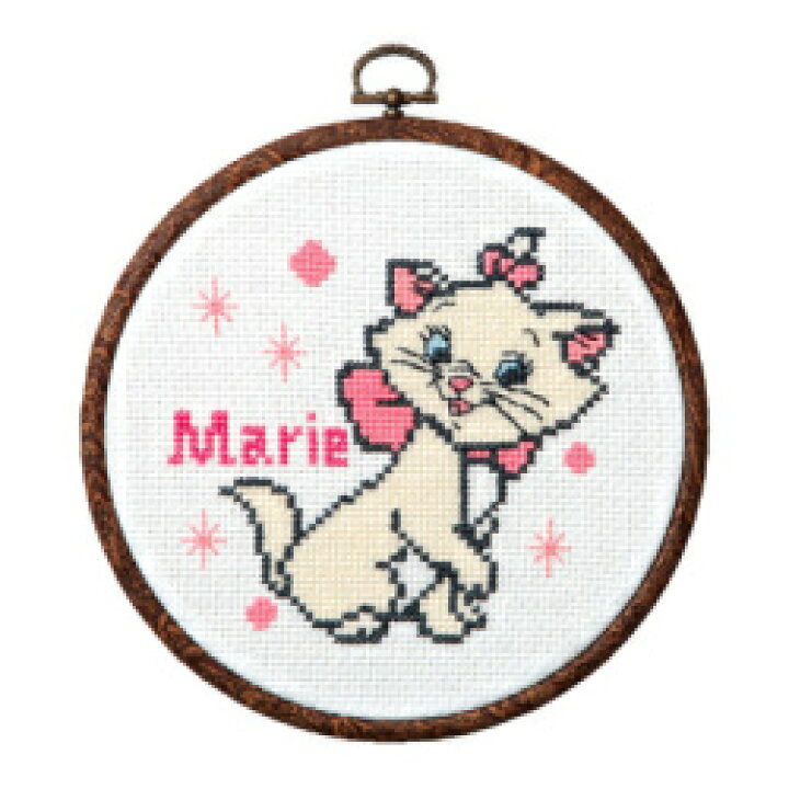 楽天市場 Op7322 刺繍キット予約販売 マリー 初心者でも簡単 ディズニー マリー 猫 オリンパス 額 ミニ額 手作り クロス ステッチ 手芸 初級 中級 You 楽天市場店