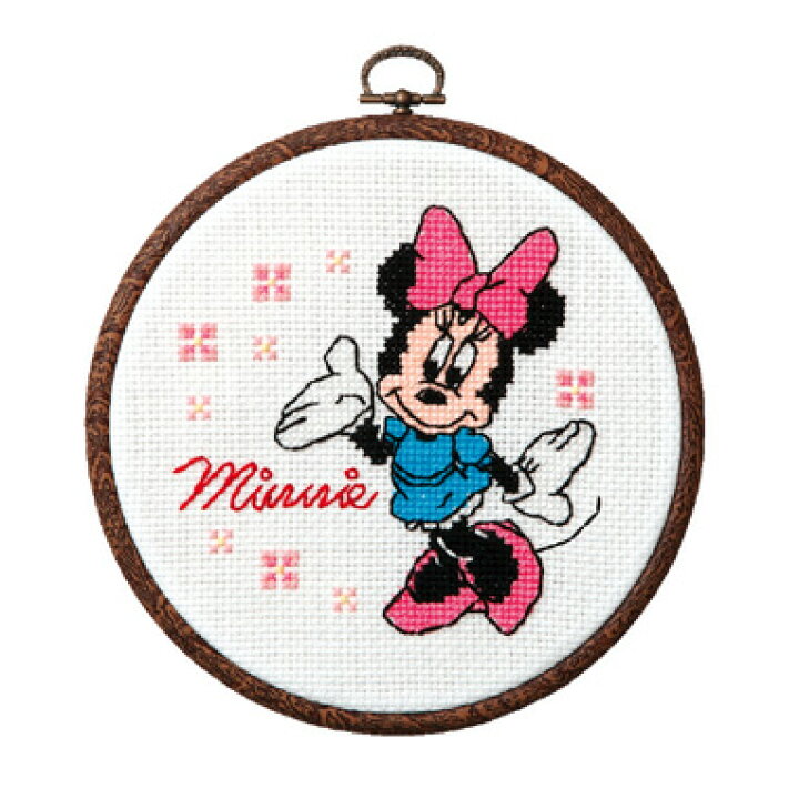 楽天市場 Op73 刺繍キット予約販売 ミニーマウス 初心者でも簡単 ディズニー ミニー オリンパス 額 ミニ額 手作りクロス ステッチ 手芸 初級 中級 You 楽天市場店