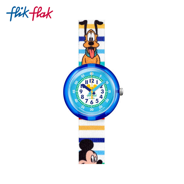 【公式ストア】Flik Flak フリックフラック MICKEY RAINBOW ミッキー レインボー FLNP029Swatch(スウォッチ) friends and heroes(フレンズアンドヒーローズ) 【送料無料】ベルト：繊維