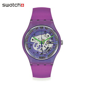 【公式ストア】Swatch スウォッチ SHIMMER PURPLE シーマー・パープル SUOM115Originals(オリジナルズ) New Gent(ニュー・ジェント) 【送料無料】(素材)ベルト：シリコン ケース：プラスティックメンズ レディース 腕時計 人気 定番 プレゼント