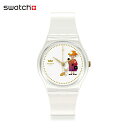【スーパーSALEP10倍！抽選で最大100％Pバック】【公式】Swatch スウォッチ HOW MAJESTIC ハウ・マジェスティック GZ711 メンズ レディース 腕時計 クオーツ アナログ 3気圧防水 ホワイト スイスブランド おしゃれ ギフト プレゼント
