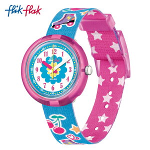 【公式】Flik Flak フリックフラック DISCO POP ディスコ・ポップ FPNP131 Swatch(スウォッチ) キッズ 腕時計 女の子 かわいい ブルー アナログ クオーツ 3気圧防水