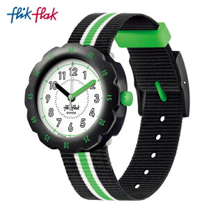 【公式】Flik Flak フリックフラック ADRIEN エイドリアン FPSP056 Swatch(スウォッチ) キッズ 腕時計 男の子 ブラック アナログ クオーツ 3気圧防水