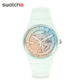 【公式ストア】Swatch スウォッチ FLEETINGLY ICEBLUE フリーティングリー・アイスブルー SO32S101Originals(オリジナルズ) New Gent(ニュー・ジェント) 【送料無料】(素材)ベルト：シリコンメンズ レディース 腕時計 人気 定番 プレゼント