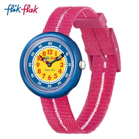 【公式ストア】Flik Flak フリックフラック RETRO PINK レトロ・ピンク FBNP190Swatch(スウォッチ) Story Time(ストーリー・タイム) 【送料無料】(素材)ベルト：再生petキッズ ボーイズ ガールズ 腕時計 人気 定番 プレゼント