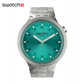 【公式】Swatch スウォッチ AQUA SHIMMER アクアシマー SB07S100GOriginals(オリジナルズ) BIG BOLD IRONY(ビッグ・ボールド・アイロニー) 【送料無料】(素材)ベルト：ステンレス(調節可能)メンズ レディース 腕時計 人気 定番 プレゼント