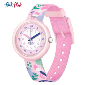【公式】Flik Flak フリックフラック ART LOVER アート・ラバー FPNP142 Swatch(スウォッチ) キッズ 腕時計 女の子 かわいい ピンク アナログ クオーツ 3気圧防水