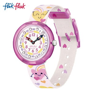 【公式】Flik Flak フリックフラック BOUNCING HEARTS バウンシング・ハーツ FBNP223 Swatch(スウォッチ) キッズ 腕時計 女の子 かわいい ブルー アナログ クオーツ 3気圧防水