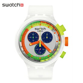 【公式】Swatch スウォッチ SWATCH NEON JELLY スウォッチ・ネオン・ジェリー SB02K100 メンズ レディース 腕時計 クオーツ アナログ 3気圧防水 透明 大きめ スイスブランド おしゃれ ギフト プレゼント