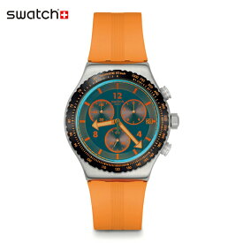 【公式】Swatch スウォッチ TANGERINE TIGER タンジェリン・タイガー YVS529 メンズ 腕時計 クオーツ アナログ 3気圧防水 オレンジ 大きめ スイスブランド おしゃれ ギフト プレゼント