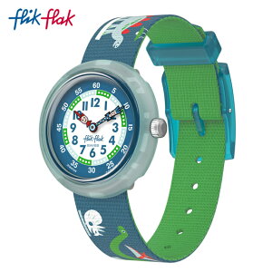 【公式】Flik Flak フリックフラック LIVING HISTORY リビング ヒストリー FBNP229 Swatch(スウォッチ) キッズ 腕時計 男の子 ブルー アナログ クオーツ 3気圧防水