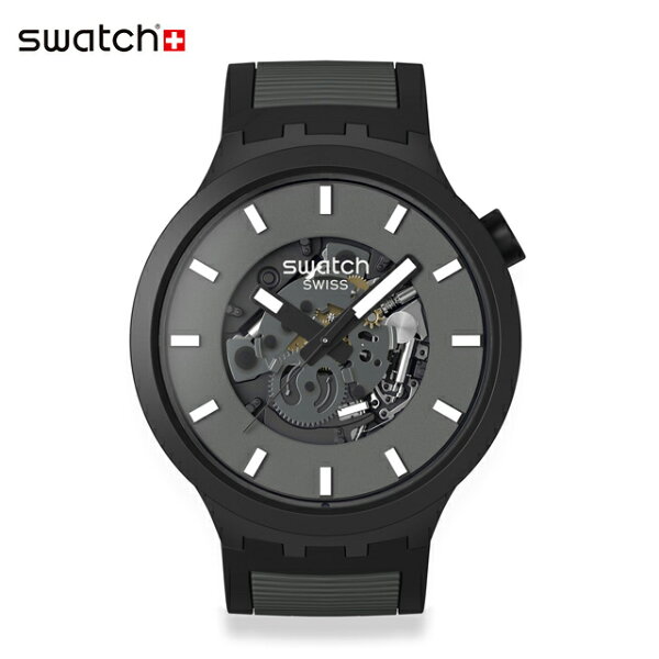 【スーパーSALEP10倍！抽選で最大100％Pバック】【公式】Swatch スウォッチ PAST THE HORIZON パスト ザ ホライゾン SB05B113   メンズ レディース 腕時計 クオーツ アナログ 3気圧防水 ブラック 大きめ スイスブランド おしゃれ ギフト プレゼント