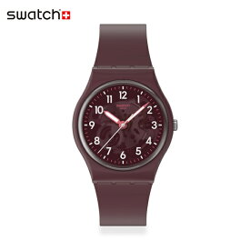 【お買い物マラソン期間はP10倍！】【公式】Swatch スウォッチ THRU THE CROWN GLASS スルー ザ クラウン グラス SO28R115 メンズ レディース 腕時計 クオーツ アナログ 3気圧防水 レッド スイスブランド おしゃれ ギフト プレゼント